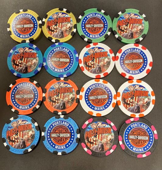 BIG MOOSE H-D POKER CHIP