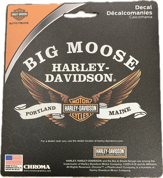 NEW BIG MOOSE HARLEY-DAVIDSON DECAL